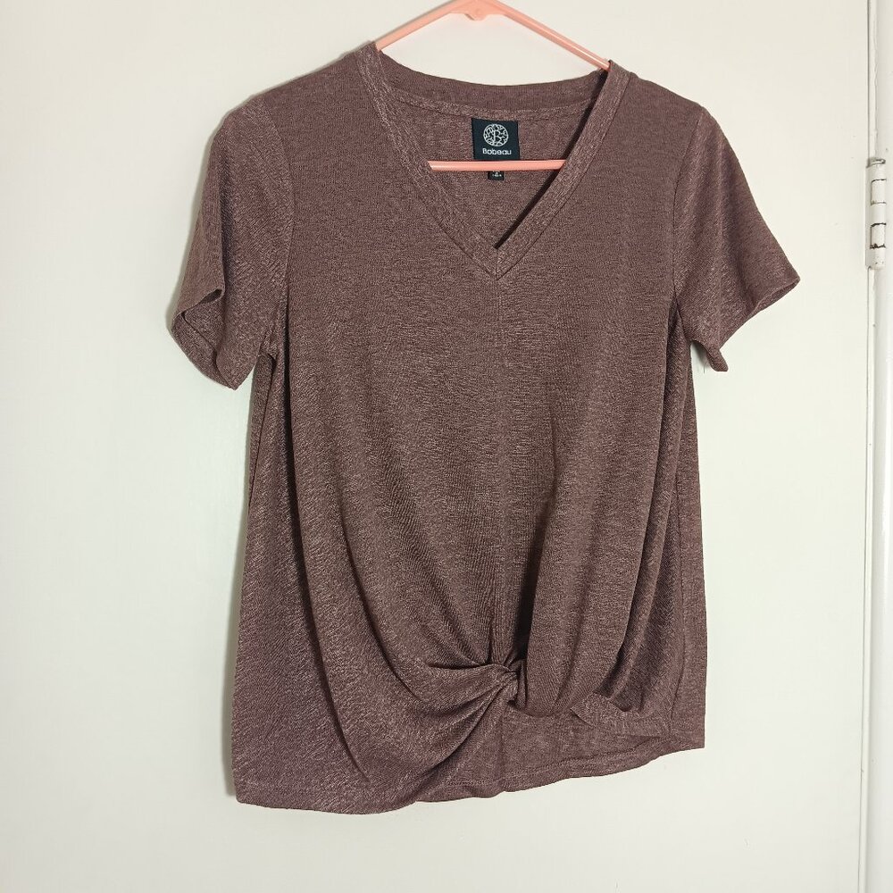 Bobcat womens  top vneck x small dusty rose casual and versatil